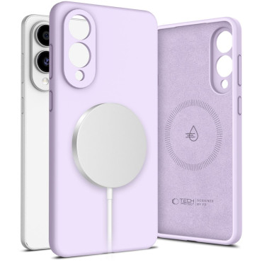 Fallskydd för Samsung Galaxy S25 Edge Flytande Silicone Magsafe - Violett