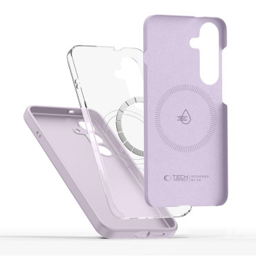 Capa de Caso para Samsung Galaxy S25 Borda Líquido Silicone Magsafe - Violet