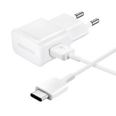 Samsung USB-A 15W Sieťová nabíjačka s USB-A Kábelom - USB-C - Biela