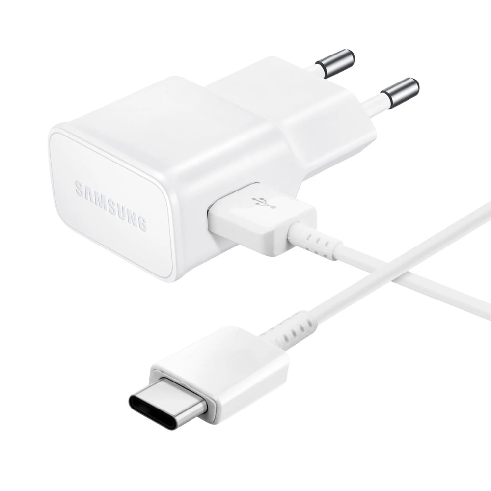 Samsung USB-A 15W Omrežni polnilnik z USB-A kabel - USB-C - bela