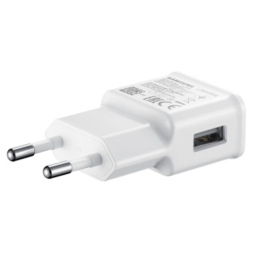 Samsung USB-A 15W Omrežni polnilnik z USB-A kabel - USB-C - bela