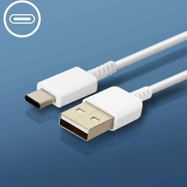 Samsung USB-A 15W Omrežni polnilnik z USB-A kabel - USB-C - bela