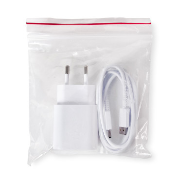 Samsung USB-A 15W Omrežni polnilnik z USB-A kabel - USB-C - bela