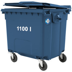 Δοχείο απορριμμάτων δοχείου Gulfal σκουπίδια PZH EN 840-2 DIN 1100L - μπλε