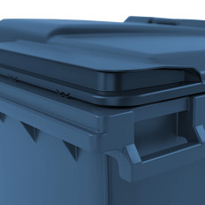 Containeravfallsbeholder Grufal Garbage PZH EN 840-2 DIN 1100L - Blå