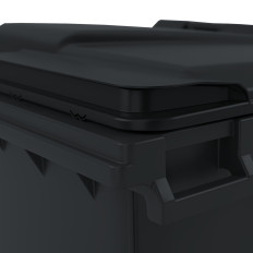 Δοχείο απορριμμάτων δοχείων δοχείο Gulfal Rubbish PZH EN 840-2 DIN 1100L - Μαύρο