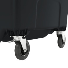 Konteineru atkritumu konteiners Gulfal Rubbish PZH EN 840-2 DIN 1100L - melns