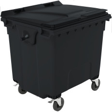 Contenedor de residuos Contenedor Gulfal Rubbish PZH EN 840-2 DIN 1100L - Negro