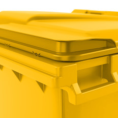 Recipiente de resíduos de recipiente desperdício Gulfal PZH en 840-2 DIN 1100L - Amarelo