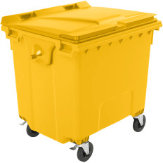 Containerafvalcontainer Gulfal Afval PZH EN 840-2 DIN 1100L - Geel