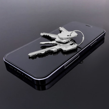 Gehard glasglasfolie met een frame op Huawei Y5P Volledige Cover Flexi Nano - Zwart