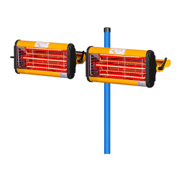 Brandinfraroodwarmte-radiator voor het drogen van verf op een statief 2200W IR-DROGER2000.2