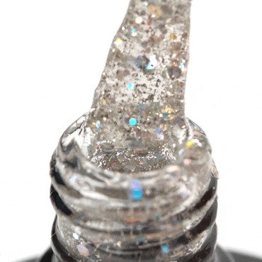 OCHO NAILS Hibrid körömlakk csillámporral G02 - 5 g — közeli kép a felületről