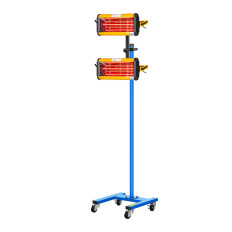 Brandinfraroodwarmte-radiator voor het drogen van verf op een statief 2200W IR-DROGER2000.2