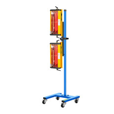 Brandinfraroodwarmte-radiator voor het drogen van verf op een statief 2200W IR-DROGER2000.2