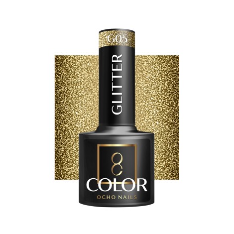 OCHO NAILS Υβριδικό Βερνίκι Νυχιών με Γκλίτερ G05 -5 g — προβολή από μπροστά
