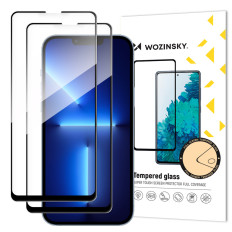 Hærdet glas til iPhone 14 Plus / 13 Pro Max på hele skærmen med en ramme, der er venlige sorte - 2 stk.