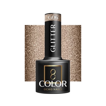 OCHO NAILS Hybrid Nagellack Glitter G06 - 5 g — Vorderansicht