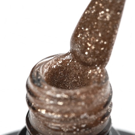 OCHO NAILS Esmalte de uñas híbrido con purpurina G06 - 5 g — detalle de la superficie