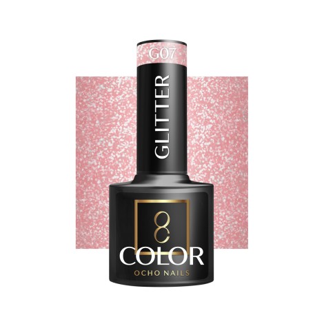 OCHO NAILS Verniz Híbrido com Glitter G07 - 5 g — vista frontal