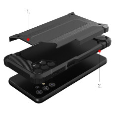 Armored Hybrid Case Case Samsung Galaxy A73 Hybrid Armor - Zwart