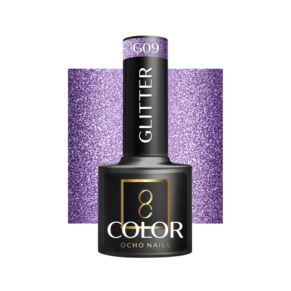OCHO NAILS Hybrid kynsilakka glitter G09 - 5 g — etuosa
