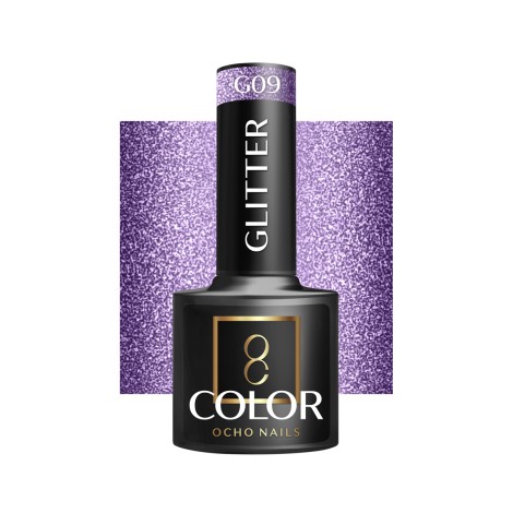 OCHO NAILS Hybrid neglelak glitter G09 - 5 g — forfra