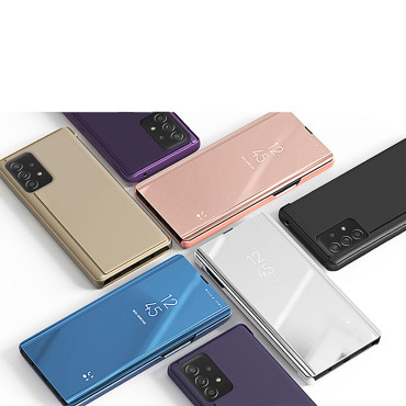 Caso del caso con Samsung Galaxy A73 Clear View Case - Negro