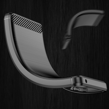 Flexibele case cover voor Samsung Galaxy A73 Carbon Case - zwart