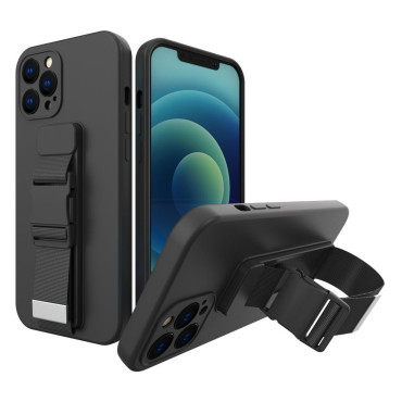 Caja de silicona con una raya callejera para Xiaomi Poco M4 Pro 5G Caja de cuerda - Negro