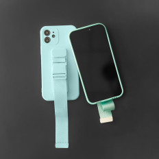 Bolsa de silicona con una raya callejera para Xiaomi Redmi Note 11 Pro Rope Case - Negro