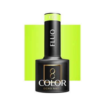 OCHO NAILS Hybrid lak za nokte fluo F01 - 5 g — pogled sprijeda
