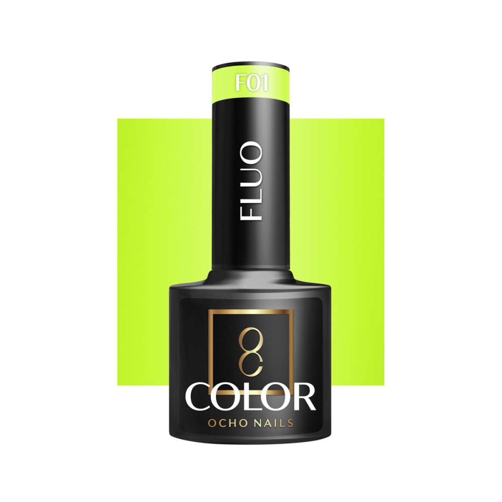 OCHO NAILS Hybrid nail polish fluo F01 -5 g — front view