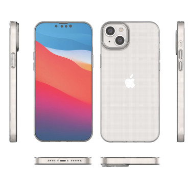 Gēla case gadījumā iPhone 14 plus ultra skaidrs 0.5mm - caurspīdīgs