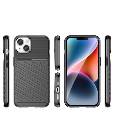 Oklopni slučaj kućišta na iPhone 14 plus Thunder Case - Crni