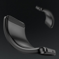 Étui de gel élastique élastique arrière dos à iPhone 14 plus Carbon Case - Noir