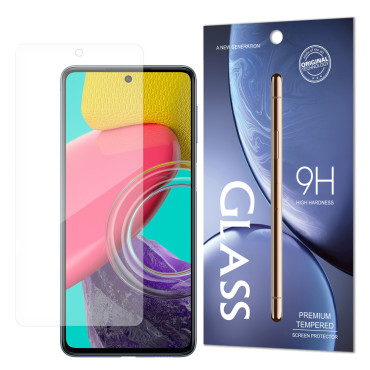 It's a 9H tempered glass Samsung Galaxy M53 5G