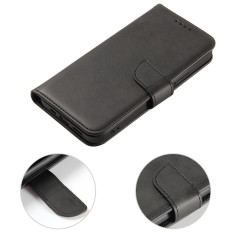 Capa de caso com suporte de carteira flap no Samsung Galaxy S23 + caso de ímã - preto
