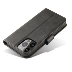 Capa de caso com suporte de carteira flap no Samsung Galaxy S23 + caso de ímã - preto