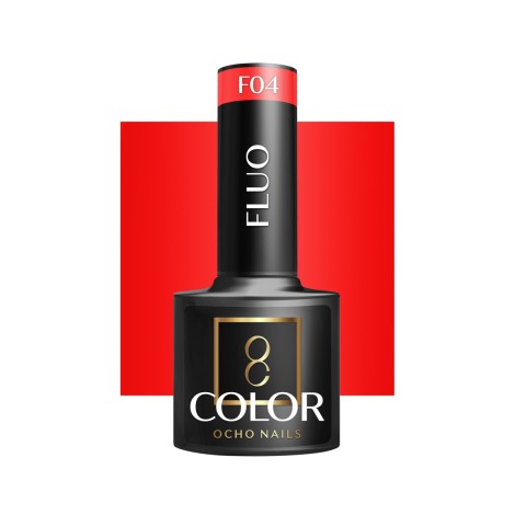 OCHO NAILS Hybrid neon körömlakk F04 - 5 g — elölnézet