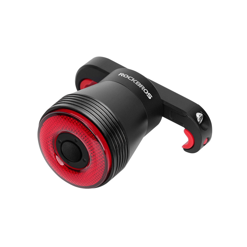 Bakre cykellampa med smart STOP Q5 - Svart