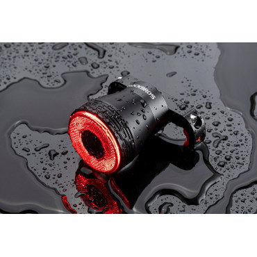 Lampe à vélo arrière avec arrêt intelligent Q5 - Noir