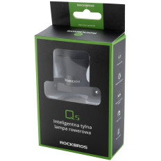 Lámpara de bicicleta trasera con Smart Stop Q5 - Negro