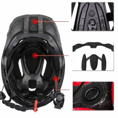 Capacete de bicicleta infantil com tamanho de mandíbula destacável m - rosa-rosa