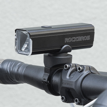 Predné bicykelové svetlo 1000 lm s káblom USB-C - USB-A - čierna