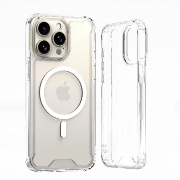 Case Case på iPhone 16 Clear Corner Case Magsafe - Gennemsigtig