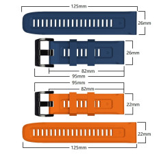 GARMIN FENIX STRAP 3 / 5x / 3HR / 5x Plus / 6x / 6x PRO / 7X Iconband - mereväe sinine
