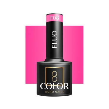 OCHO NAILS Hibridni lak za nohte fluo F08 - 5 g — sprednji pogled