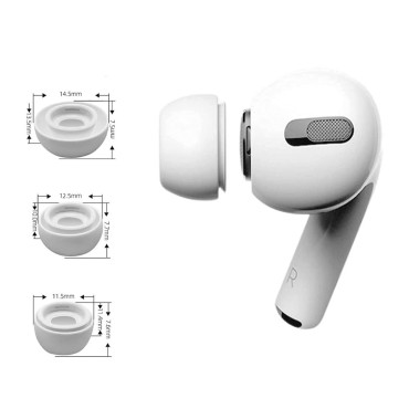 AIRPODS PRO 1/2 Prekrivne slušalke v S / L / L Nasveti za uho White - 6 kosov.
