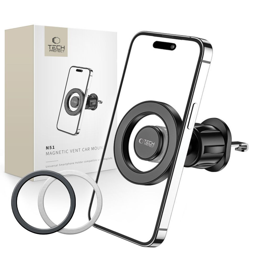 Nositelj automobila za kockasti telefon s magsafe n51 - crno